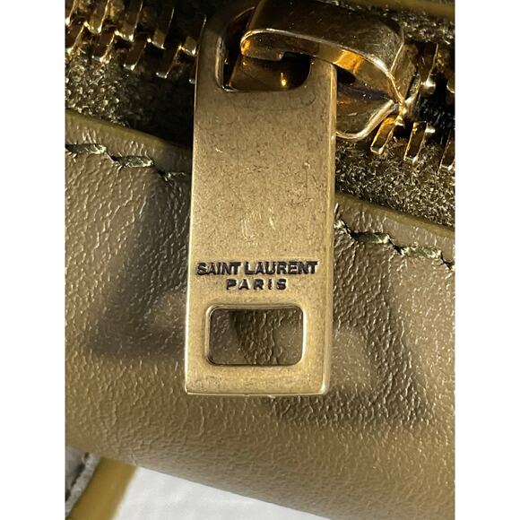 Saint Laurent 'Niki' Tan Suede Ysl Crossbody Bag - Picture 8 of 12